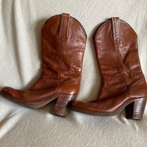 Vintage FRYE Pull On Cowboy Boots- Style 7985